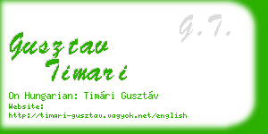 gusztav timari business card